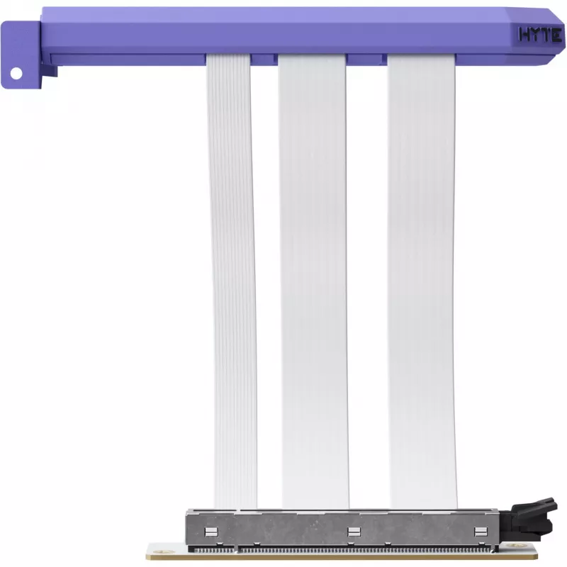 PCIe 5.0 Hyper -riserkaapeli HYTE, malli ACC-HYTE-PCIE50-TM, 20 cm, violetti/valkoinen