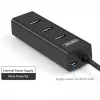 UNITEK Y-3089 USB-keskitin USB 3.2 Gen 1 (3.1 Gen 1) Type-A 5000 Mbit/s musta