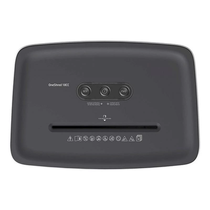 HP OneShred 18CC paperisilppuri partikkelileikkaus 65 dB 22 cm valkoinen, musta