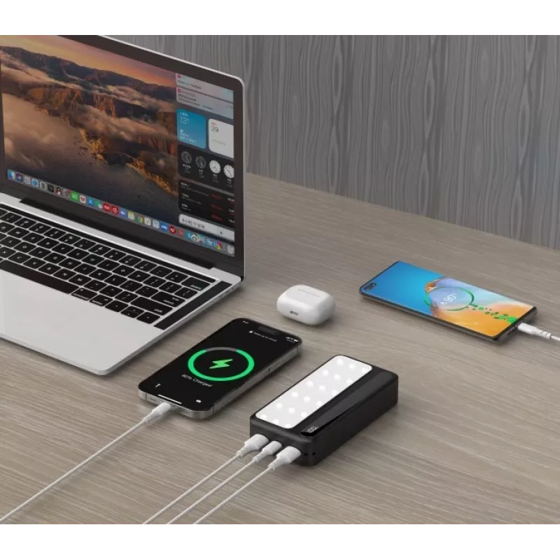 Siirrettävä virtapankki P20 LCDPD LAMP 20000mAh