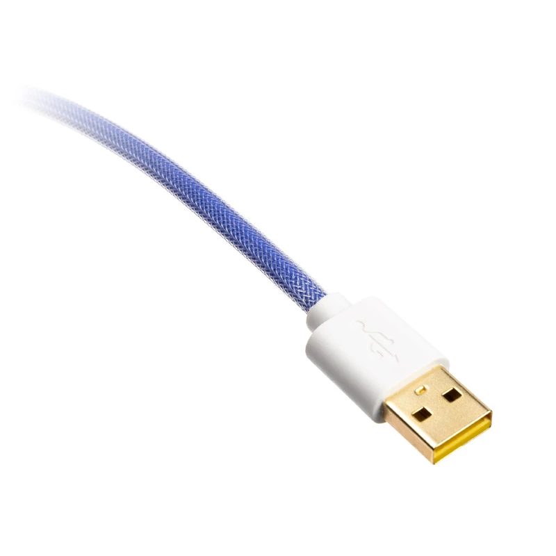 Ducky Premicord Afterglow -spiraalikaapeli, USB Type-C Type-A - 1,8 m