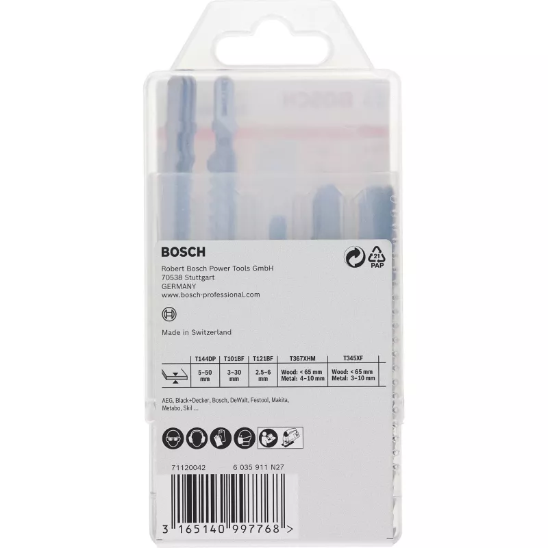 Bosch 2 607 011 438 pistosaha-/kuvio-/puukkosahanterä pistosahanterä Carbide 15 kpl