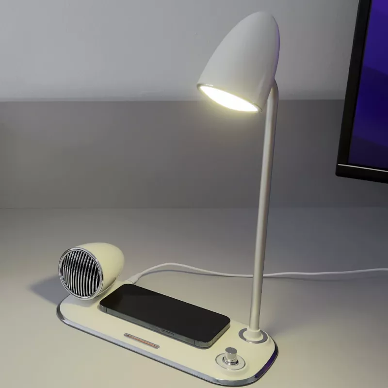Langaton pöytälaturi Tellur TLL151371 Bluetooth-kaiuttimella ja pöytävalaisimella