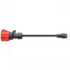 go-e sovitin Gemini flex 22 kW, CEE punainen kolmivaihevirta 32A > kotitalouspistorasia (musta, 30 cm)