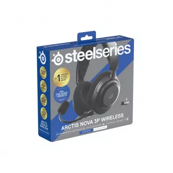 Kuulokkeet STEELSERIES Arctis Nova 3P langaton Bluetooth circumaural head-band, 20–22000 Hz, 260 g, musta