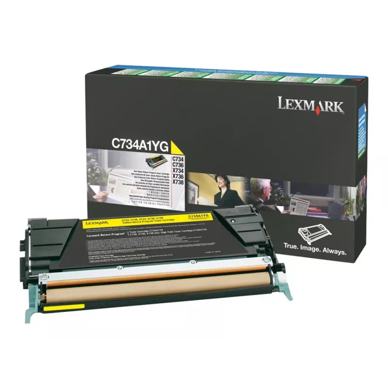 Lexmark - värikasetti - 1 x keltainen - 6000 sivua - LRP / LCCP (C734A1YG)