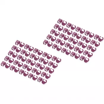 DIGITUS A-CC-MG värikoodausklipsit kytkentäkaapeleille, magenta, 100 kpl