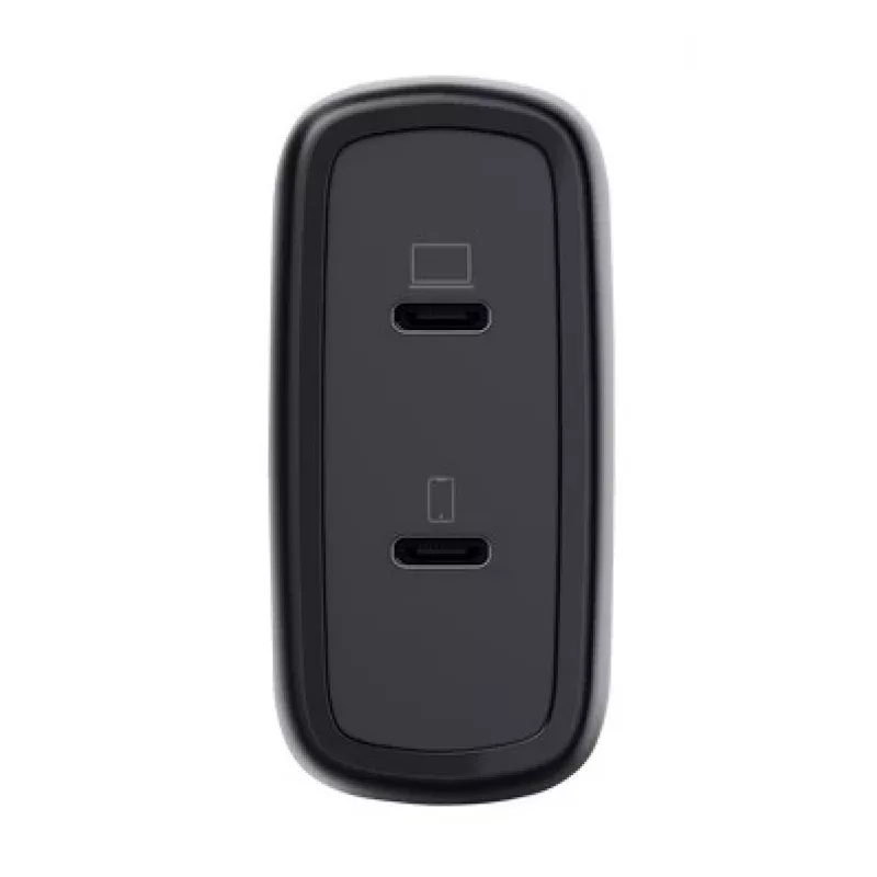 Laturi Trust Maxo 65W 2-porttinen USB-C GaN laturi pikalataus musta