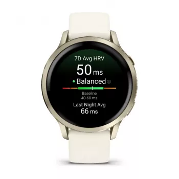 Älykello GARMIN Venu 4, 41 mm kultainen kotelo, 1.2 tuuman AMOLED 390×390, GPS, Wi‑Fi, 5 ATM, 10 päivän akku