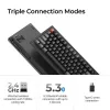Mekaaninen näppäimistö Keychron V3 Ultra 8K – kaapeli & Bluetooth, QWERTY, RGB, musta
