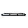 Digitus DN-91524U-EC 19" 24-porttinen Cat5e U/UTP kytkentäpaneeli, 1U, kaapelituella, musta