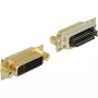 DVI 24+5 liitin, juotosversio, pistoke hopea