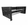 Delock DIN-kiskokiinnityssarja - telineeseen asennettava - musta - 4U - 48.3 cm (19