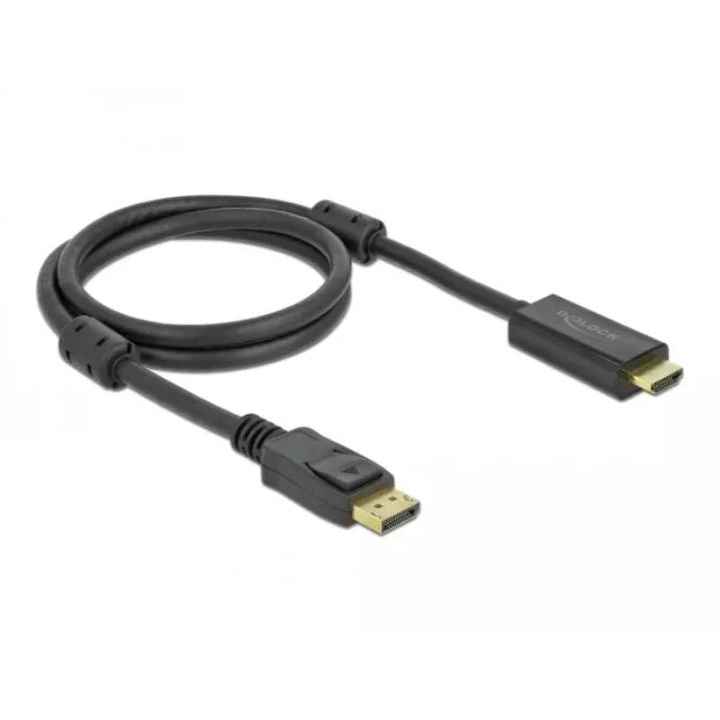 Kaapeli DeLOCK Active DisplayPort 1.2 - HDMI 4K 60 Hz 1 m