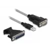 DeLOCK sovitin USB 2.0 Type-A - sarjaportti RS-232 D-Sub 9 + D-Sub 25
