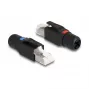 DeLOCK RJ45-liitin kenttäasennukseen Cat.6A musta suora liitin