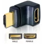 HDMI-adapteri DeLOCK 65072 HDMI-uros / HDMI-naaras, 90° ylöspäin