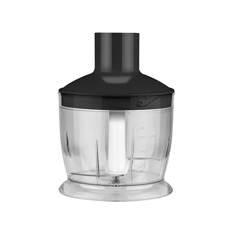 LAFE BlendMix BRK-003A sauvasekoitinsetti, 800 W, 2 nopeutta, turbo, ruostumattomasta teräksestä valmistettu terä, 0,6 l:n kuppi, musta/hopea