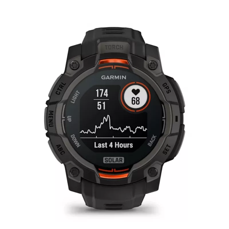 Garmin Instinct® 3 – 45 mm, Solar-kello musta
