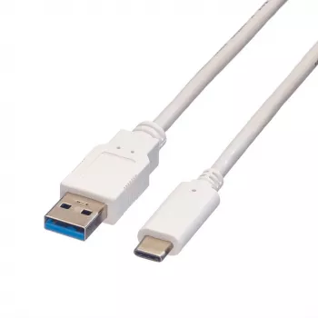 VALUE - USB-kaapeli - USB 3.0 (uros) - USB Type-C (uros) - 5 V - 900 mA - 1 m - valkoinen (11.99.9011)