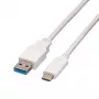 VALUE - USB-kaapeli - USB 3.0 (uros) - USB Type-C (uros) - 5 V - 900 mA - 1 m - valkoinen (11.99.9011)