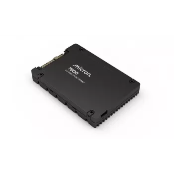 SSD | MICRON | SSD-sarja 7500 MAX | 1,6 TB | NVMe | NAND-flash-teknologia 3D NAND | kirjoitusnopeus 2700 MB/s | lukunopeus 6800 MB/s | muototekijä U.3 | TBW 4380 TB | MTBF