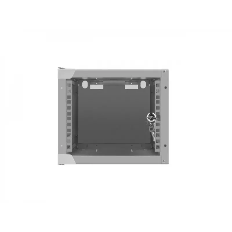 Lanberg WF10-2304-10S 10" seinäkiinnitteinen rack-kaappi 4U, 280×310 mm, lasiovi, 20 kg, harmaa (RAL 7035)