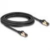 DeLOCK RJ45 verkkokaapeli Cat.6A uros-uros S/FTP musta 3 m