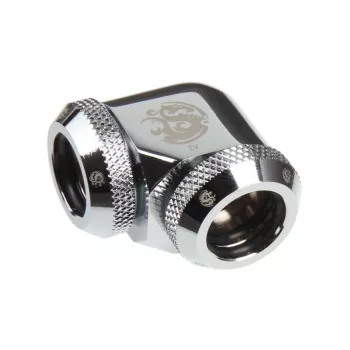 BitsPower Multi-Link adapteri 90° 2x 12mm AD — BP-E90DML, kiiltävä hopea