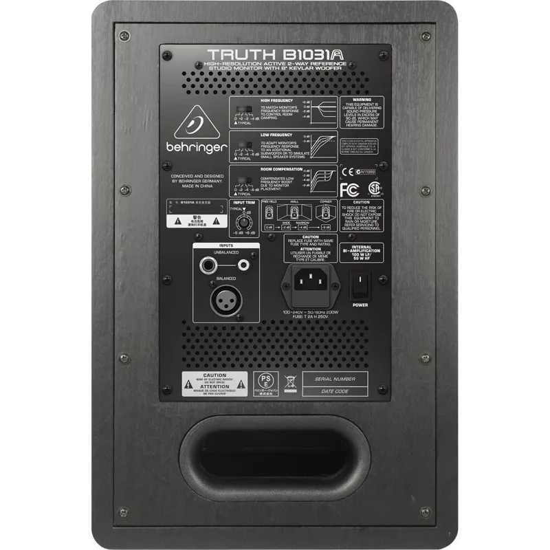 Behringer Truth B1031A 2-tie hopea, keltainen johdollinen 100 W