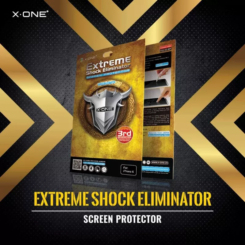 Shock Eliminator X-ONE kotelo iPhone 7 — musta, kestävä kevyt suojakotelo