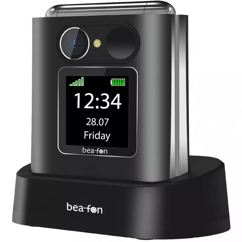 Bea-fon Fold 10 LTE matkapuhelin, musta