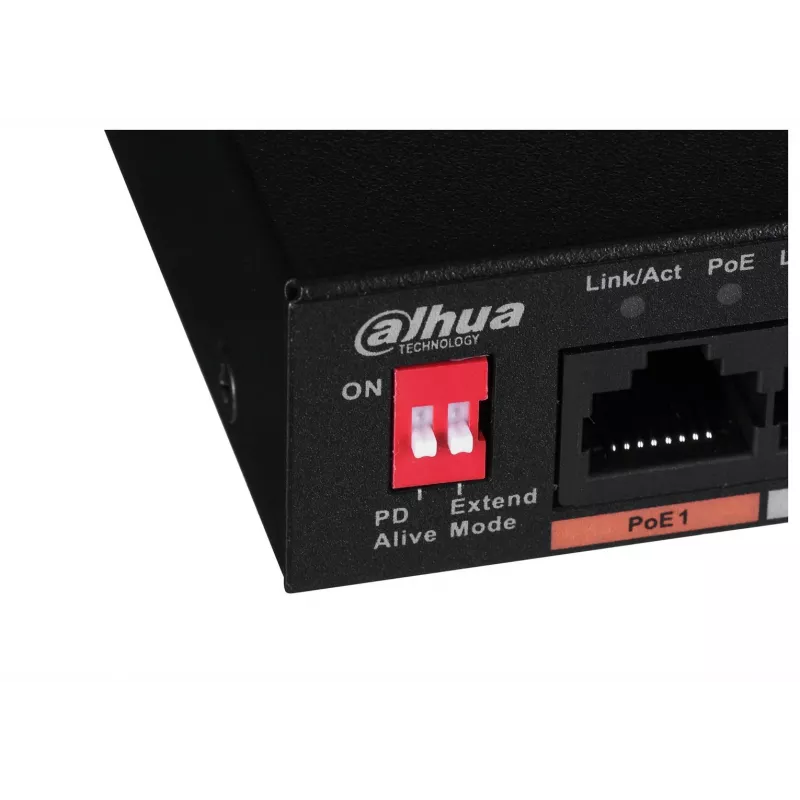 Dahua Technology PFS3006-4ET-60 hallitsematon L2 Fast Ethernet (10/100) Power over Ethernet (PoE) musta