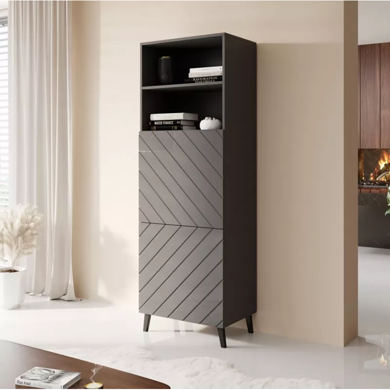 Säilytyskaappi cama meble ABETO 60×40×176,5 cm grafiitti/kiiltävä grafiitti