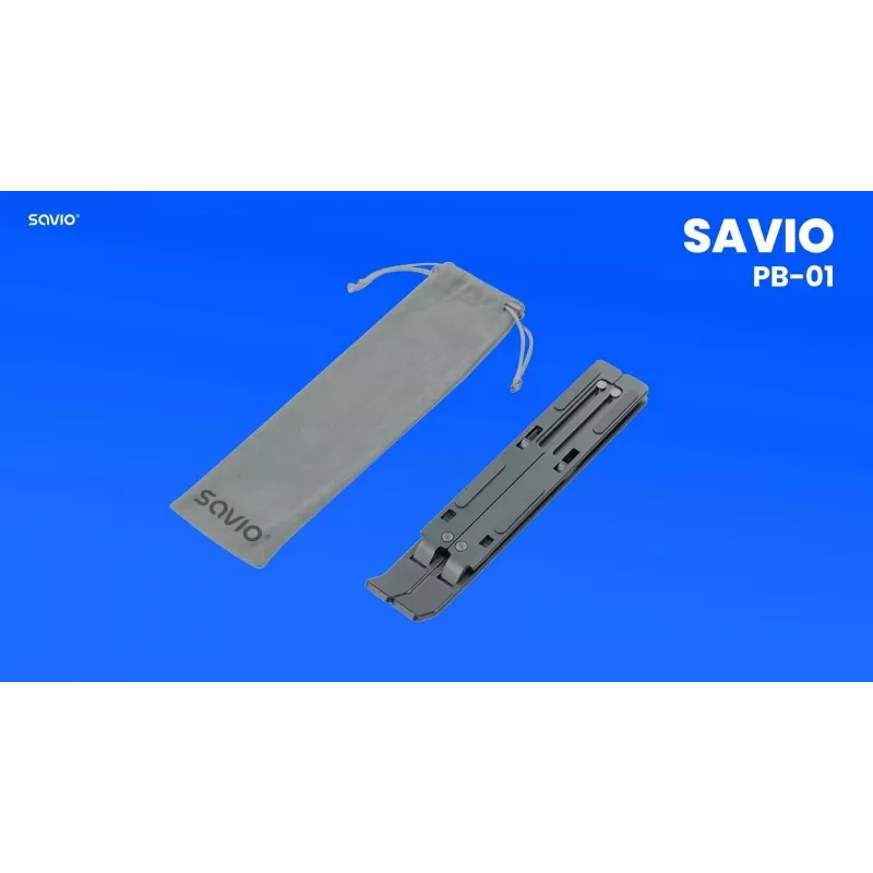 Kannettavan tietokoneen teline Savio SAVPB-01 hopea