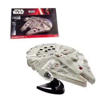 Revell 03600 Star Wars Millennium Falcon (Han Solo) mittakaava 1:241 kokoamaton/maalaamaton muovinen rakennussarja ilman liimaa, maalia ja siveltimiä
