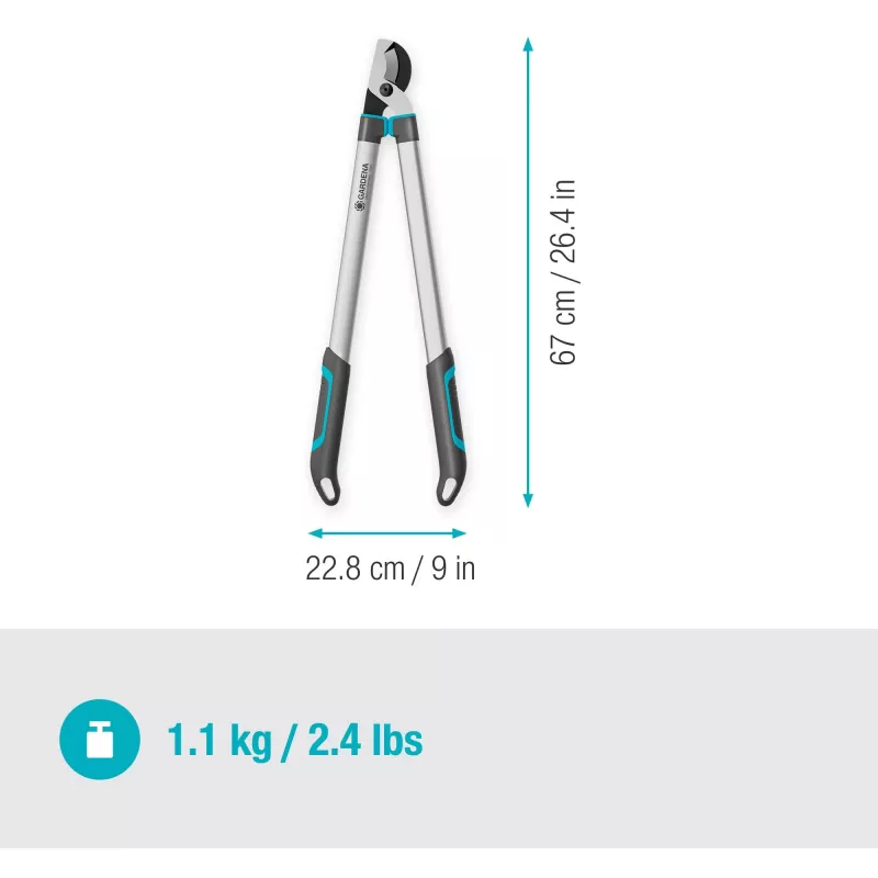 Gardena EasyCut L -oksasakset harmaa/turkoosi 50 cm (12031-88)