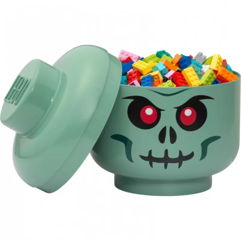 LEGO Storage Head Skeleton, säilytyslaatikko musta/punainen, suuri