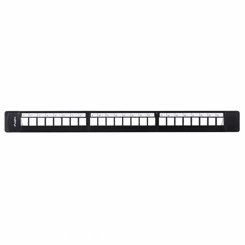 Patch-paneeli 1U LANBERG PPKS-1124-B, 24 porttia, 1U, ABS, musta, 482,6×44,5×154 mm