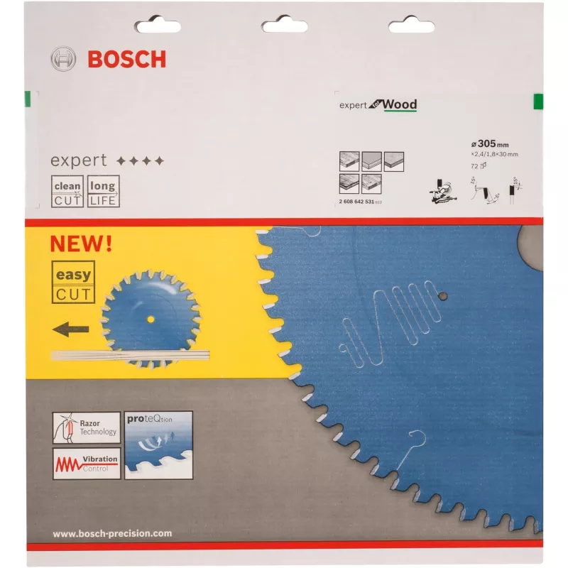 Bosch Expert for Wood pyörösahanterä 2608642531, 305 mm, 72 hammasta, 30 mm reikä