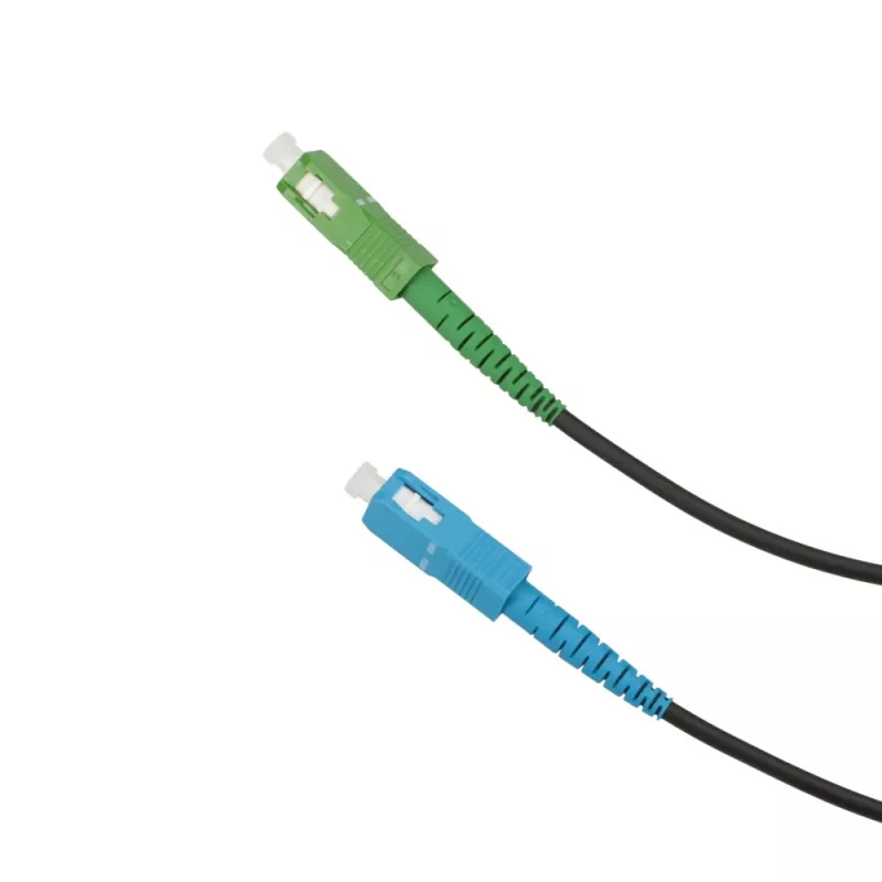 Kuitupatchkaapeli Extralink SC/APC–SC/UPC pyöreä drop SM G.657.A2 40 m FTTH, simplex, musta