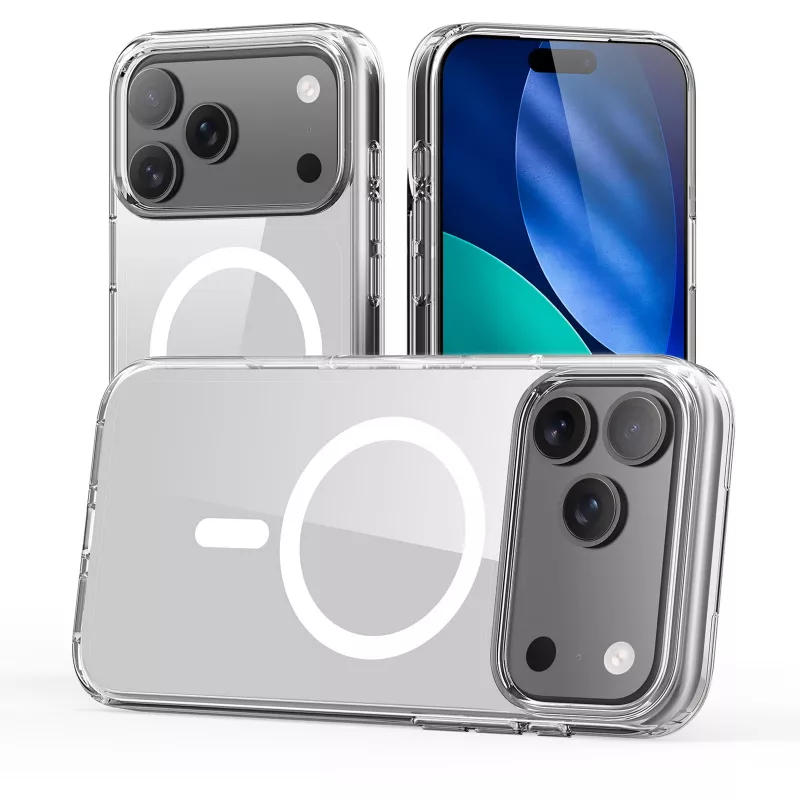 Nevox StyleShell SHOCKFlex - iPhone 17 Pro Max MagSafe-yhteensopiva läpinäkyvä