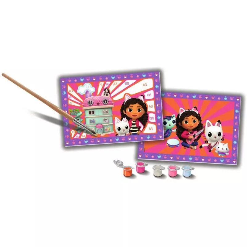 Junior Paint by Numbers - DreamWorks Gabby's Dollhouse (2 mallia)