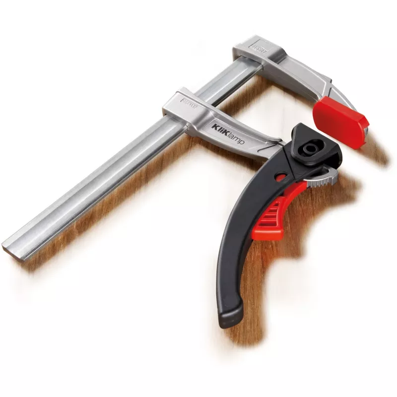 BESSEY KliKlamp ruuvipuristin 30 cm ruostumaton teräs, musta, punainen