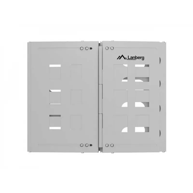Seinäkiinnitteinen 19 tuuman kaappi LANBERG 8U, syvyys 497×400/240 mm, harmaa