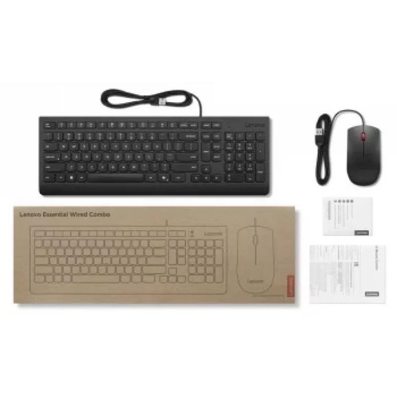 Lenovo Essential langallinen näppäimistö- ja hiirisarja