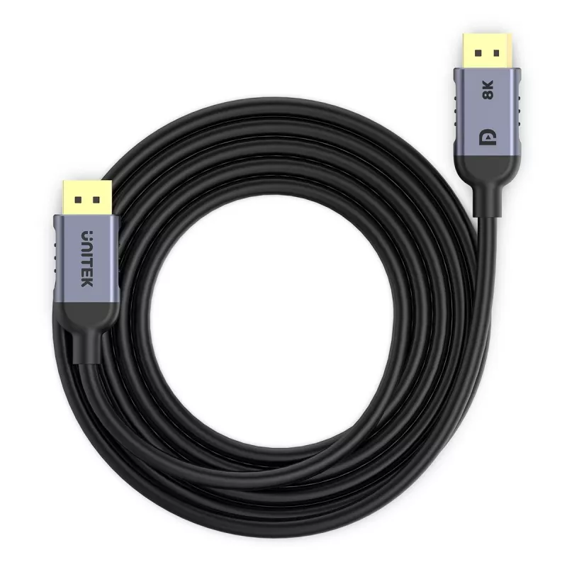 UNITEK C1628GY01-3M DisplayPort-kaapeli musta, harmaa