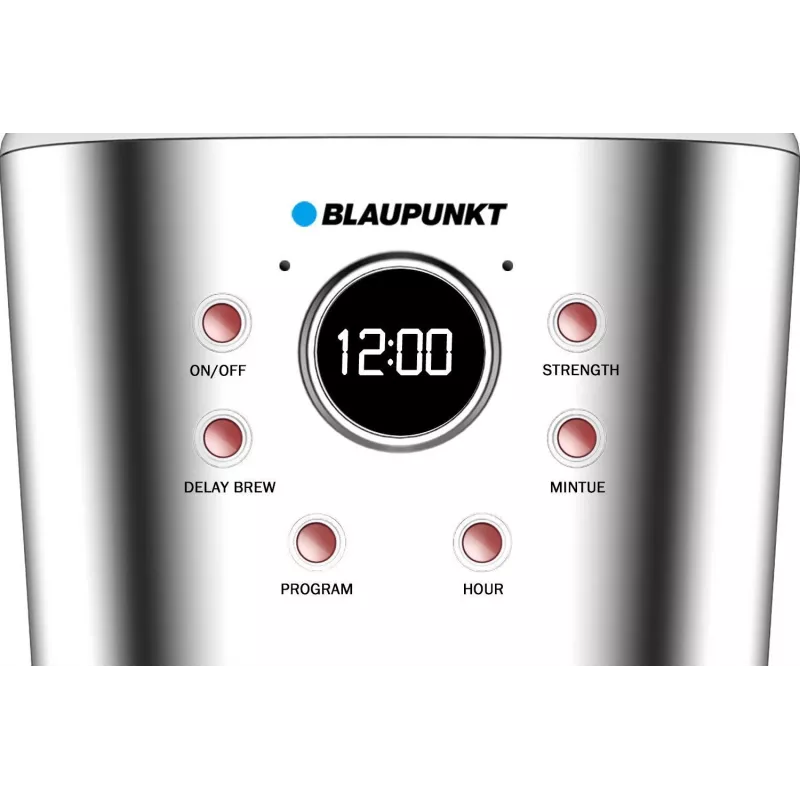 Blaupunkt CMD802WH Display 1,5 l hopeinen suodatinkahvinkeitin
