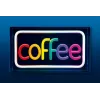 Neon LED-valokyltti ActiveJet AJE-NEON COFFEE, monivärinen, USB 5V, pinta-asennus, AS-muovikehys