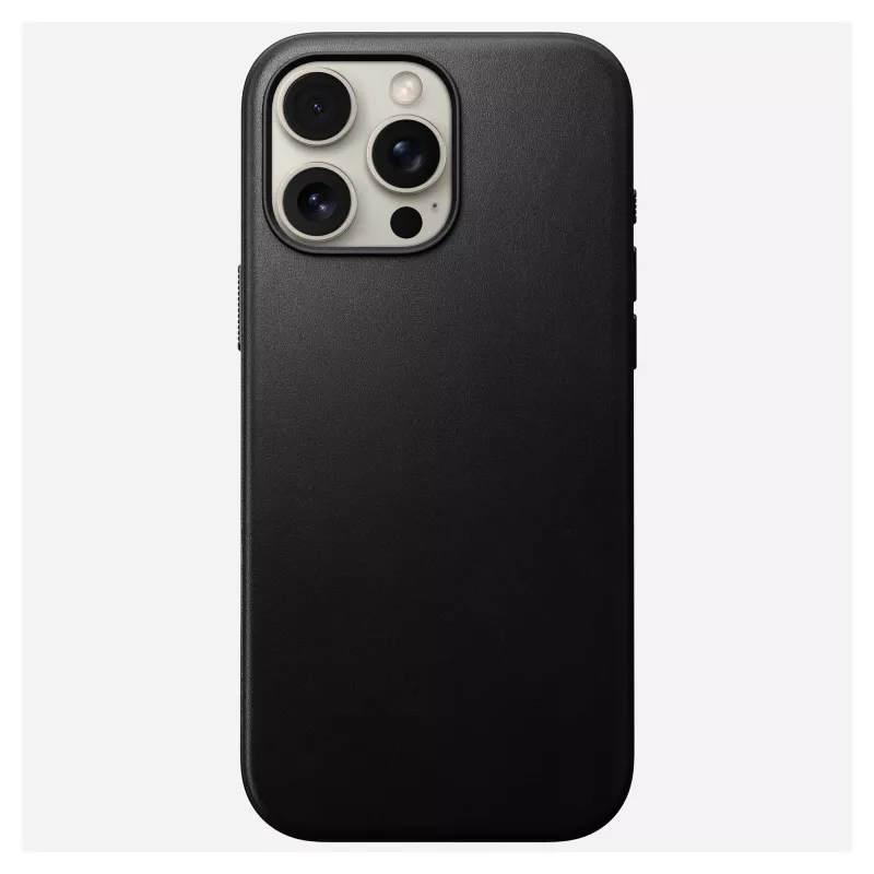 Nomad NM01693185 -puhelinkotelo Apple iPhone 16 Pro Max, nahka/TPU/PC, musta, sopii 17,5 cm (6,9